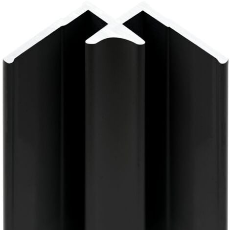 Profilé d'angle intérieur pour panneau mural de douche, DécoDesign, Schulte, Noir, 210 cm
