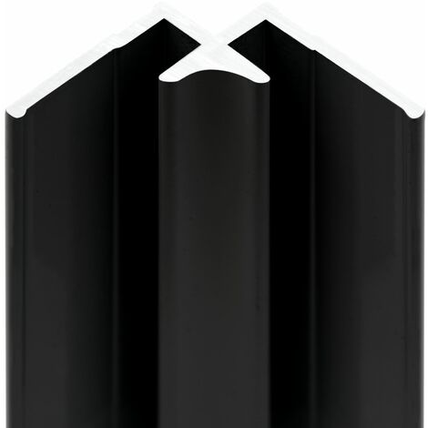 Profilé d'angle intérieur pour panneau mural de douche, DécoDesign, Schulte, Noir, 210 cm
