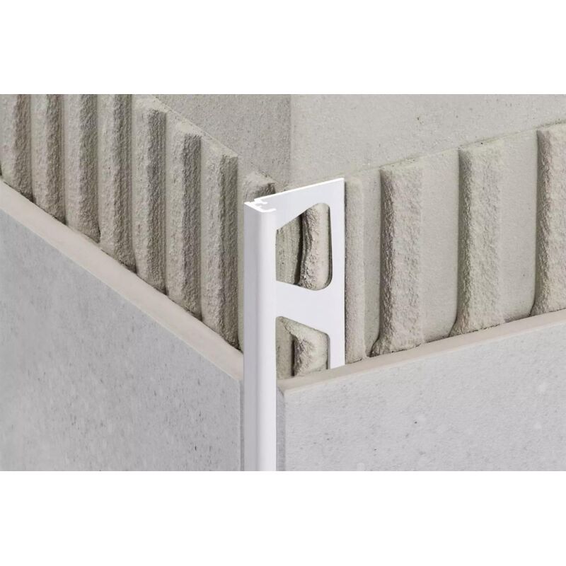 Profilé de finition - jolly-ac - Aluminium - blanc mat - Hauteur: 11 mm - Longueur: 2,5 m