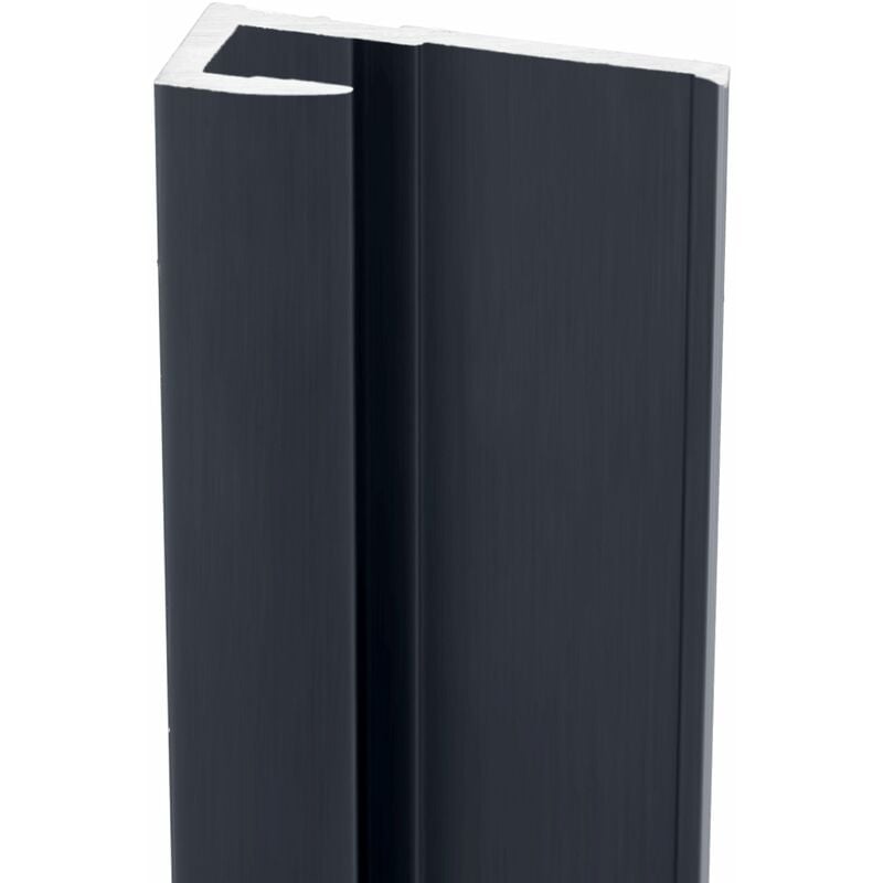Profilé de finition pour panneau mural de douche, DécoDesign Schulte Anthracite, 255 cm