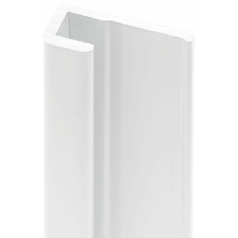 Profilé de finition pour panneau mural de douche, DécoDesign, Schulte, Blanc, 255 cm