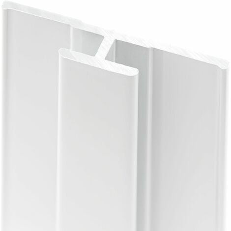 Profilé de jonction pour panneau mural de douche, DécoDesign, Schulte, Blanc, 210 cm