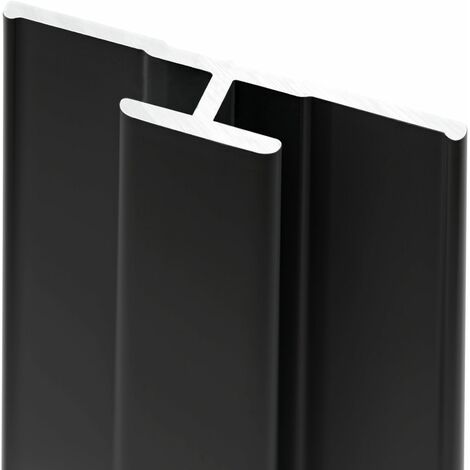 Profilé de jonction pour panneau mural de douche, DécoDesign, Schulte, Noir, 255 cm