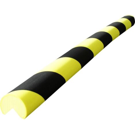 Profilé de protection d'angle noir et jaune 40mm – Longueur 750mm – Pour espaces confinés – Résistant aux chocs – Viso