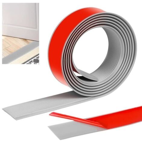 Profilé de transition - Non perforé - Vinyle - 3m x 5cm - Rouge - Adhésif intérieur