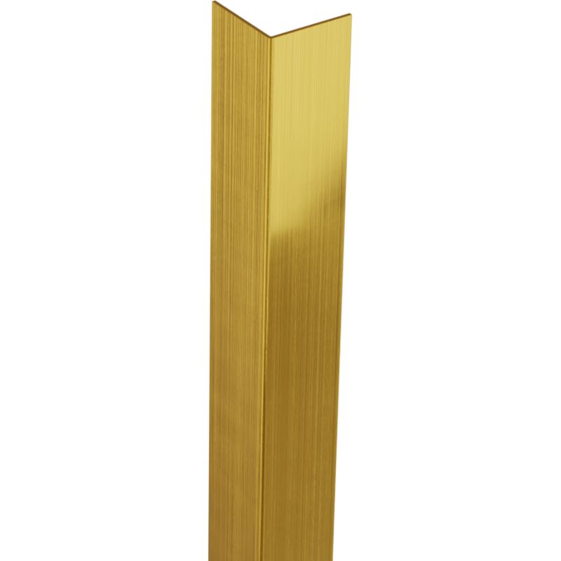 Profil décoratif l angulaire en acier inoxydable 1cm x 244cm - Or satiné