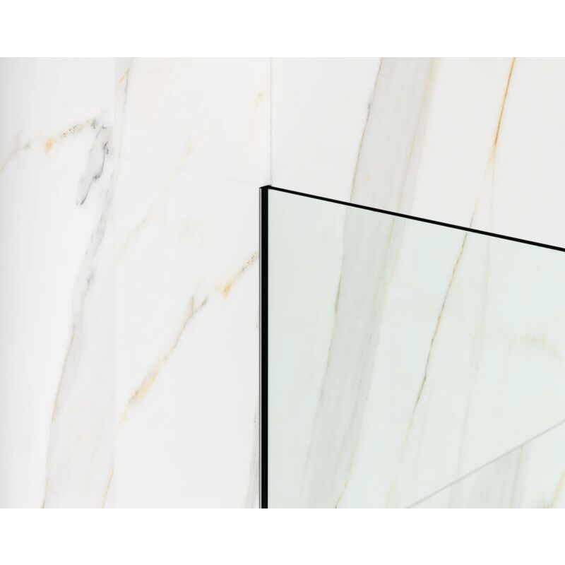 Profilé en acier inoxydable pour montage mural sur verre 8-10mm de douche 11mm x 2000mm - argent poli