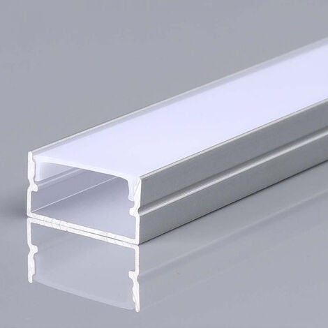 V-TAC Profilé en aluminium de couleur argent pour bande LED Couverture satinée 20002010mm