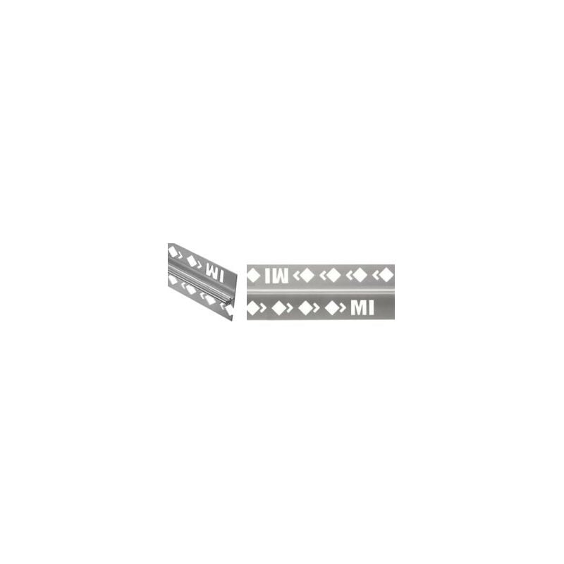 Profile fixmi alu anodise argent brillant Epaisseur: 8 mm - Longueur profilé: 2m50