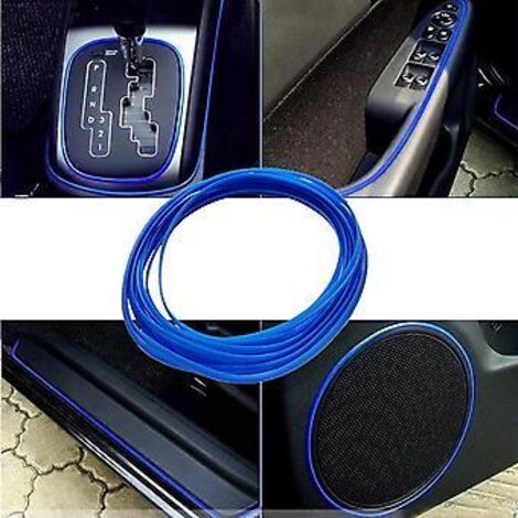 Profilé flexible de 10 m pour moulures décoratives intérieures et extérieures de voiture (bleu foncé)