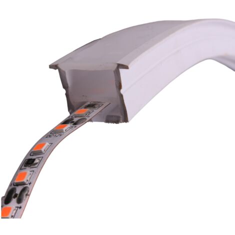 Profilé flexible en silicone pour bande LED 16 mm x 16 mm – Longueur 1 mètre – IP68 pour installation en extérieur – PCB 10mm – Jandei