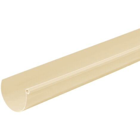 Profilé gouttière PVC 16 demi-ronde en 2 m - sable - First Plast