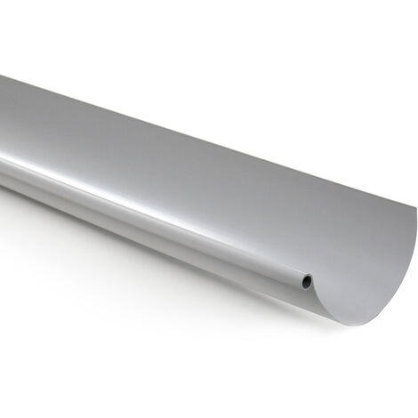 Profilé gouttière PVC 16 demi-ronde en 4 m - gris - First Plast