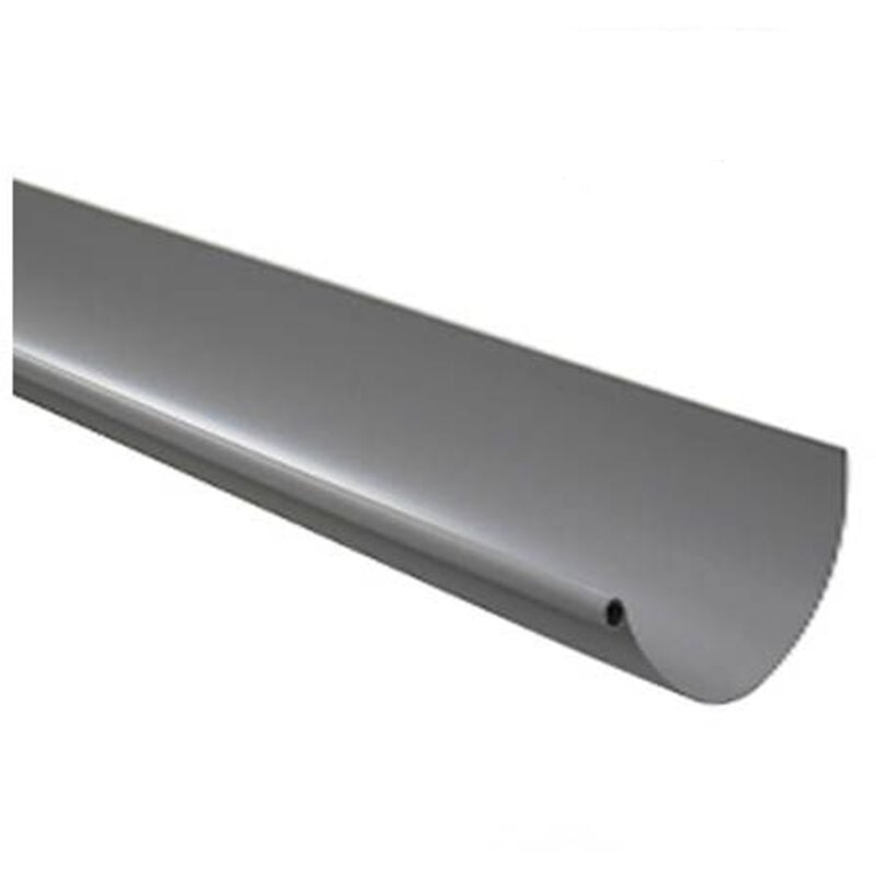 First Plast - Profilé gouttière pvc 25 demi-ronde en 4 m - gris