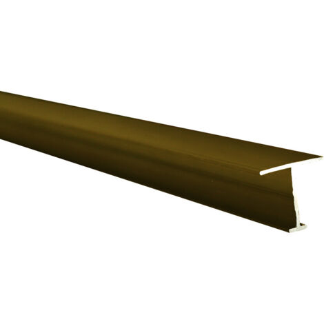Profilé H pour façade de placard pour un effet japonisant, permet de lier deux panneaux Lg 1m (1000 x 119 x 24 mm, Poli Bronze) HOMEWELL