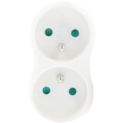 PROFILE - Multiprise 2 x 16 A blanc lot de 2