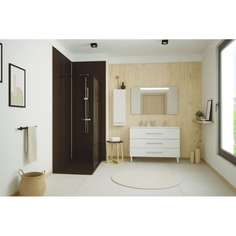 Ondee - Profilé panneau mural d'angle intérieur Chromé 4mm