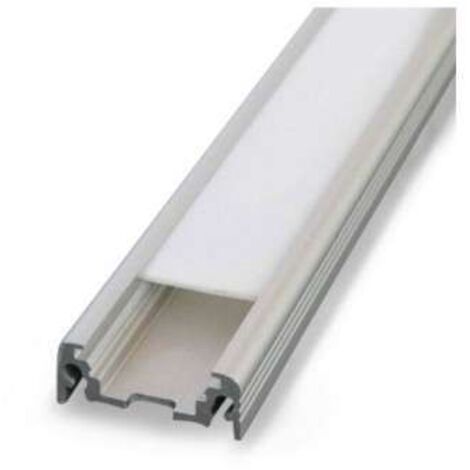 Profilé Plat Aluminium Brut 2m pour Ruban LED 10mm