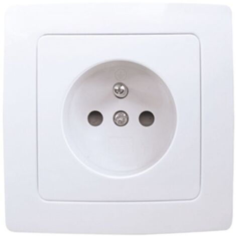 PROFILE - Prise bi-polaire encastrable 2P+T blanc