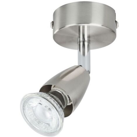 PROFILE - Spot mural led gu10 3w 230 lumens acier brossé