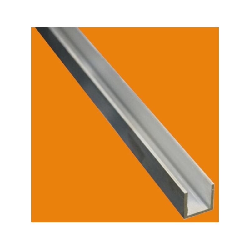 Profilé aluminium u 6060 brut - 2 metres, Dimension - 40 x 40 x 40 mm, Epaisseur 4 mm