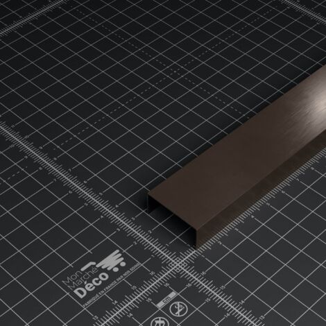 Profilé U Décoratif pour Panneau Tasseau Bois - Gris Foncé - 1 m