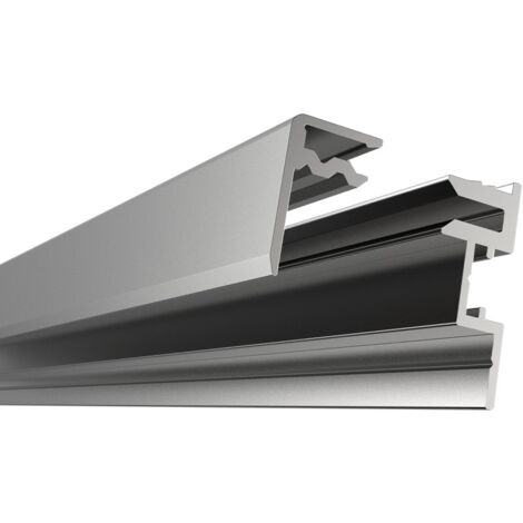 Profilés de fixation en aluminium pour miroir 4/6mm – Longueur 1000mm – Anodisé argent – Fixation sécurisée et esthétique