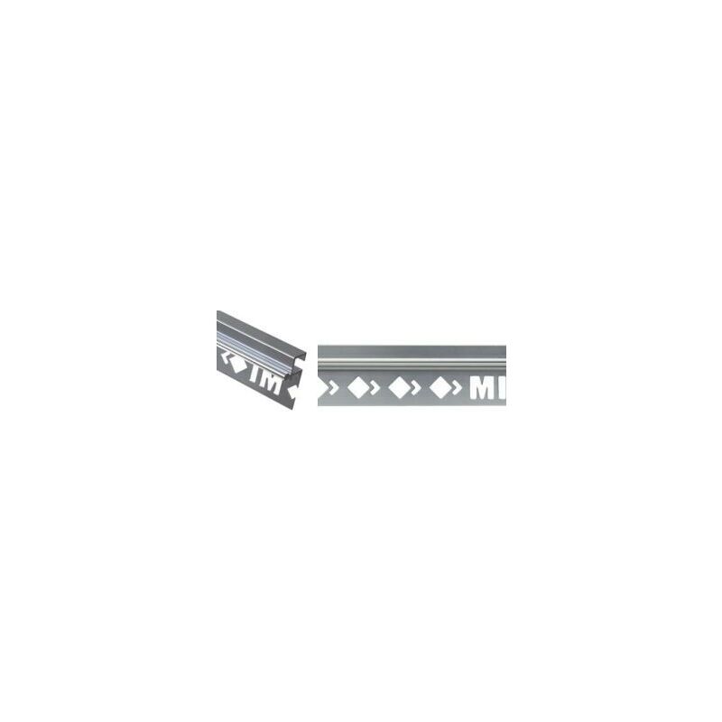 Profiles fixmi arret alu anodise argent brillant Epaisseur: 12.5 mm - Longueur profilé: 2m50