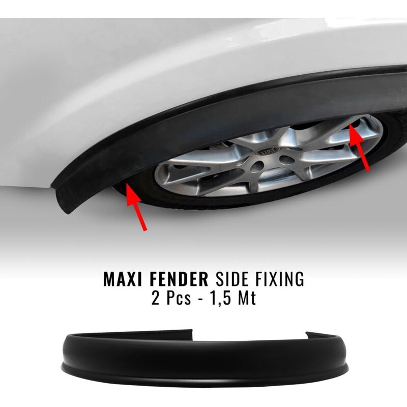 Profili Passaruota Parafanghi a Fissaggio Laterale, 2 pezzi da 1,5 metri