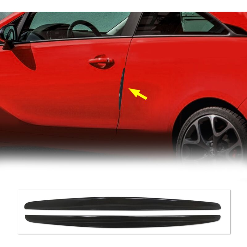 Profili Protettivi Adesivi per Portiere Auto - Colore: NERO METALLIZZATO