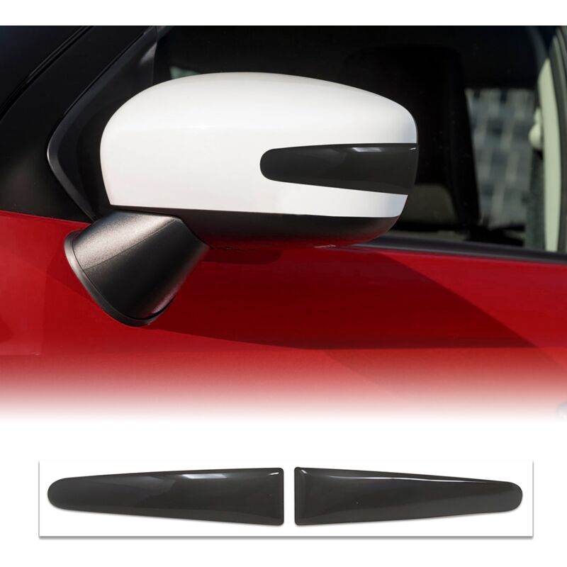 Profili Protettivi Adesivi per Specchietti Auto - Colore: NERO METALLIZZATO