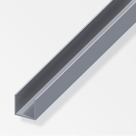 PROFILO A U 15,5X1,5 ALLUMINIO NATURALE 1 METRO