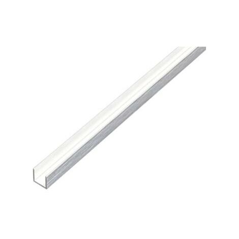 PROFILO AD U 10X10X1000MM ALLUMINIO DESIGN ACCIAIO