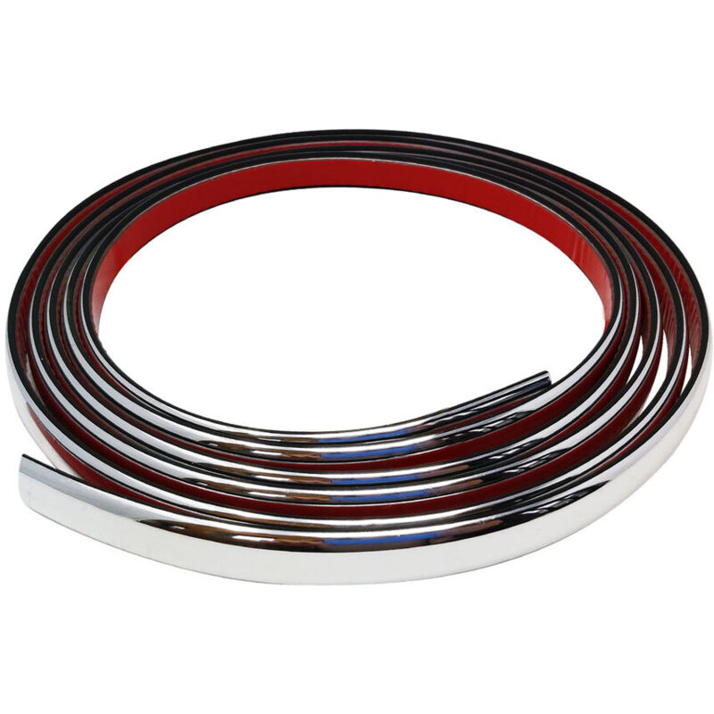Profilo Adesivo per Auto con Biadesivo 3M APT - Colore: CROMO - Dimensione: 11 MM X 250 CM