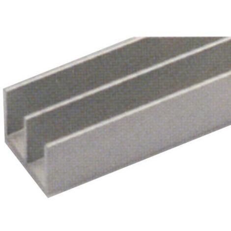 PROFILO ALLUMINIO """CANALINO DOPPIA U""" 20X18MM 2MT ARGENTO (1032)
