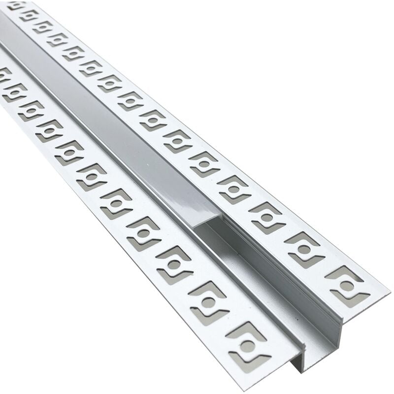 Image of Profilo alluminio opaco 2mt incasso scomparsa cartongesso per strip striscia led Profilo stretto