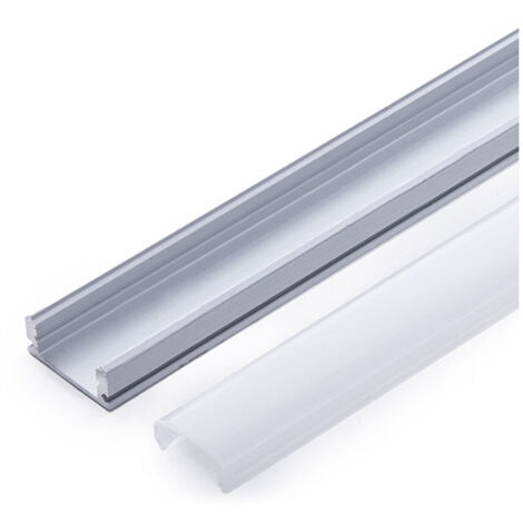 Profilo Alluminio Per Striscia LED - Diffusore Latteo x 1M