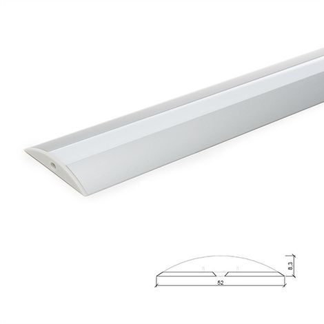 Lampo Kit Mini Profilo Slim Da Superficie In Alluminio 2 Metri Per Strip Led  Da 5mm