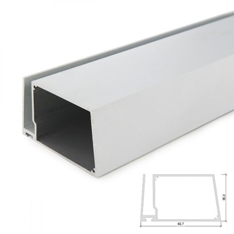 Profilo Alluminio Per Striscia LED Ripiani Bicchiere Spessore 8Mm - Custodia Del Trasformatore x 2M