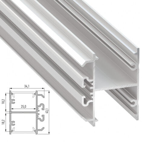 Profilo Alluminio Tipo DOPIO 2,02M