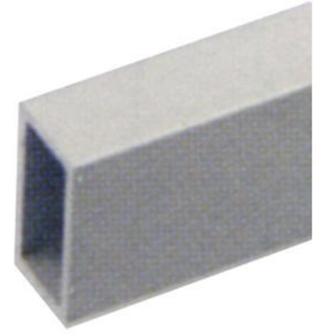 PROFILO ALLUMINIO """TUBO RETTANGOLARE""" 20X10MM 2MT ARGENTO (1260)