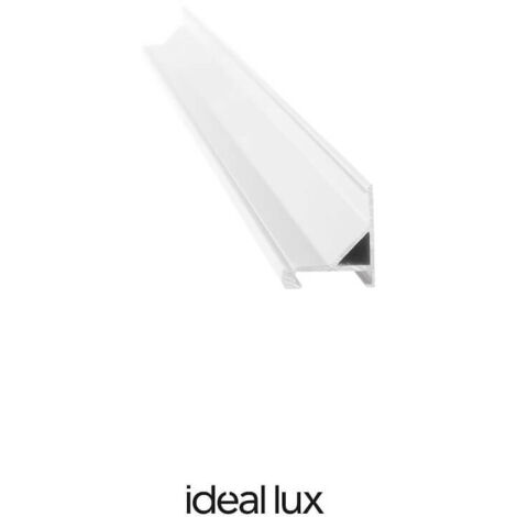 Profilo Ang Tondo Slot Alluminio-Materie Plastiche Bianco 200Cm D16X16