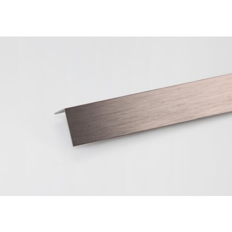 Profilo angolar ein alluminio 25x25x1 ramato spazzolato - arcansas