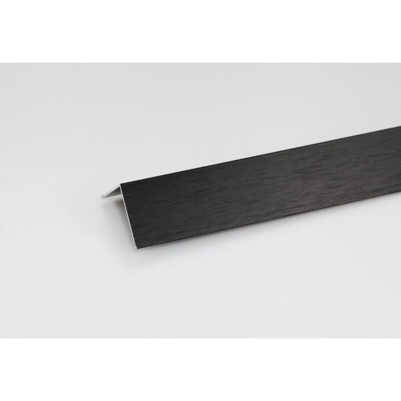 Casa - Profilo angolare da 2 metro l nero spazzolato 20x10x1 - arcansas
