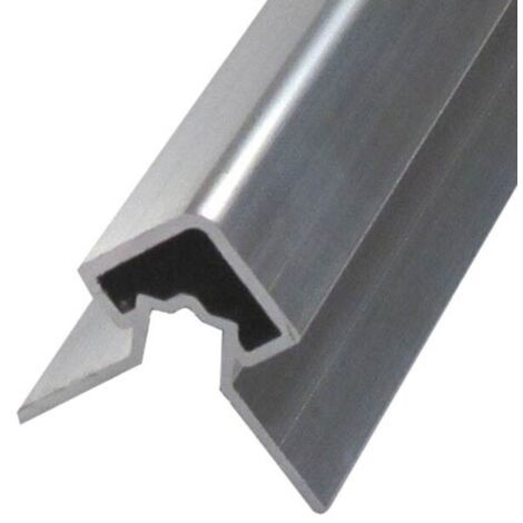 Profilo angolare esterno in alluminio per rivestimento - Colore - Alluminio grezzo, Spessore - 4 cm, Larghezza - 4,3 cm, Lunghezza - 270 cm