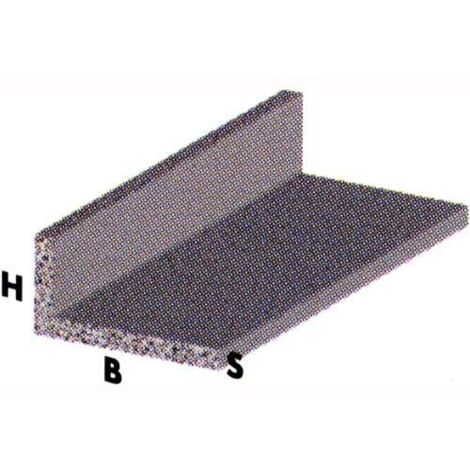 PROFILO Angolare in ALLUMINIO ARGENTO a L 40X15X1,5 mm 2 metri conf. 5 pz