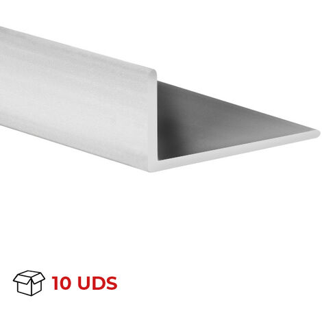 Profilo alluminio 3 PZ angolare Anodizzato argento 30x30 da 3 mt