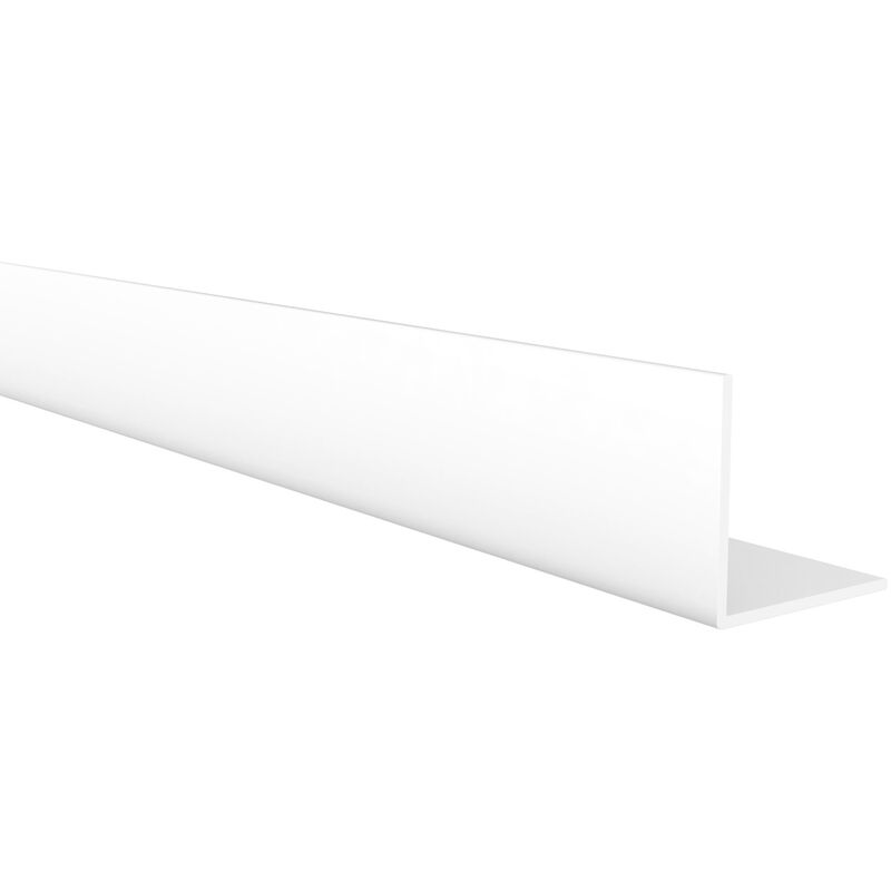 Image of REI - Profilo angolare In pvc Finitura bianca Per Progetti Edili, Riforme e Bricolage Misure 20201000mm Lunghezza del profilo 1 metro Spessore 1mm 1