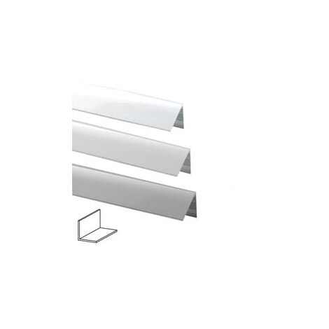PROFILO ANGOLI UGUALI IN ALLUMINIO- - mm.20x20 mt.1 argento lucido - 5 pezzi