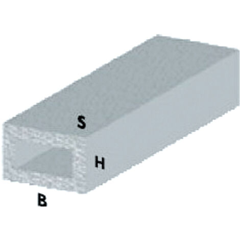 PROFILO ARGENTO H.100 CM TUBO RETTANG. 20X10X1 MM- ARCANSAS- 5,0 pz
